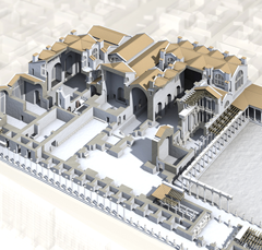 Ausschitt des 3D Modells der Rekonstruktion in Zusammenarbeit mit J.Jost